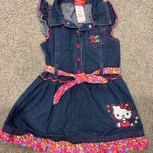 Hello Kitty Denim Jacket with Pink Stitching
